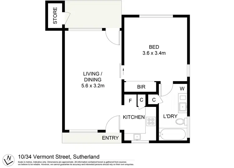 Floorplan of Homely apartment listing, 10/34 Vermont Street, Sutherland NSW 2232
