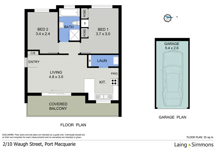 Floorplan of Homely unit listing, 2/10 Waugh Street, Port Macquarie NSW 2444