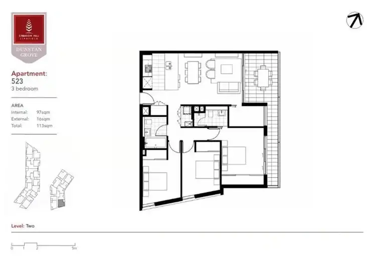 Floorplan of Homely apartment listing, 523/5 Dunstan Grove, Lindfield NSW 2070