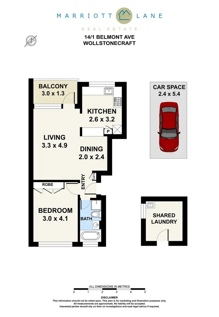 Floorplan of Homely apartment listing, 14/1 Belmont Avenue, Wollstonecraft NSW 2065
