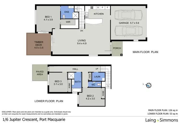 Floorplan of Homely townhouse listing, 1/6 Jupiter Crescent, Port Macquarie NSW 2444