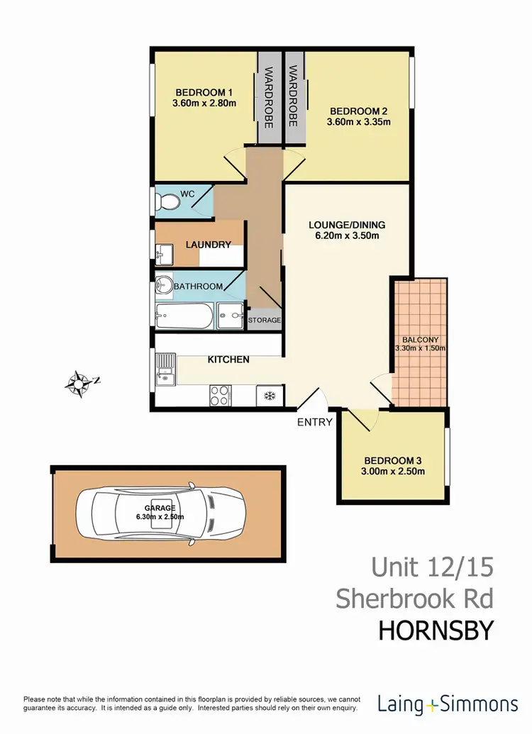 Floorplan of Homely unit listing, 12/15 Sherbrook Road, Hornsby NSW 2077