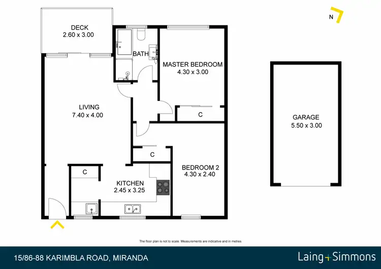 Floorplan of Homely apartment listing, 15/86-88 Karimbla Road, Miranda NSW 2228