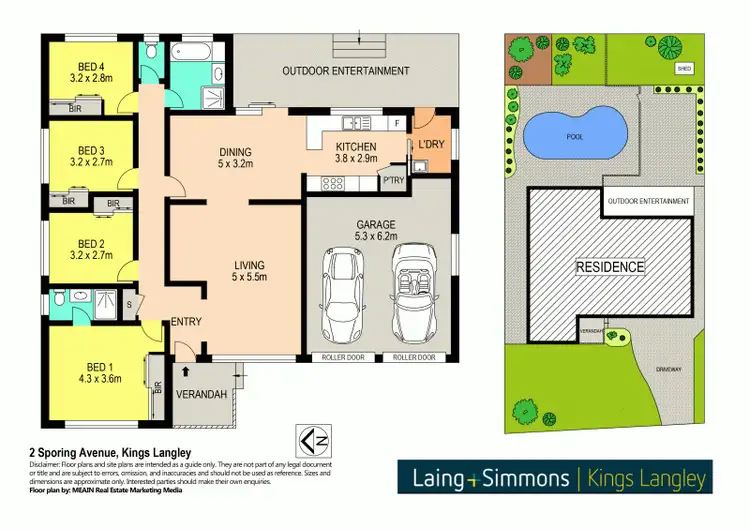 Floorplan of Homely house listing, 2 Sporing Avenue, Kings Langley NSW 2147