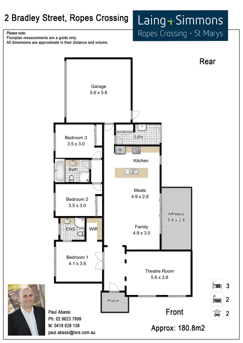 Floorplan of Homely house listing, 2 Bradley Street, Ropes Crossing NSW 2760