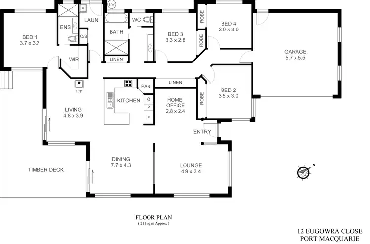 Floorplan of Homely house listing, 12 Eugowra Close, Port Macquarie NSW 2444