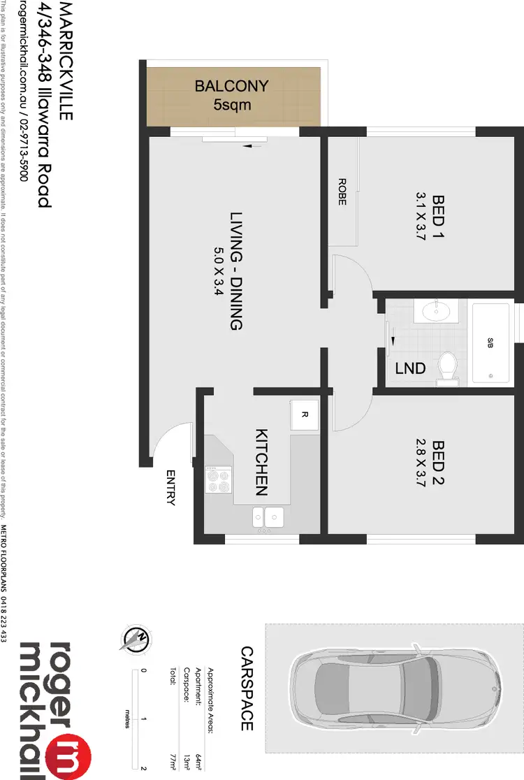 Floorplan of Homely apartment listing, 4/346-348 Illawarra Road, Marrickville NSW 2204