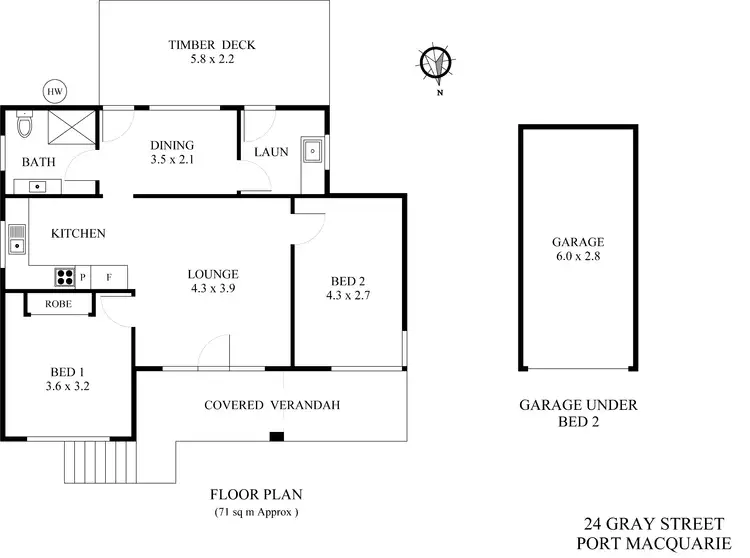 Floorplan of Homely house listing, 24 Gray Street, Port Macquarie NSW 2444