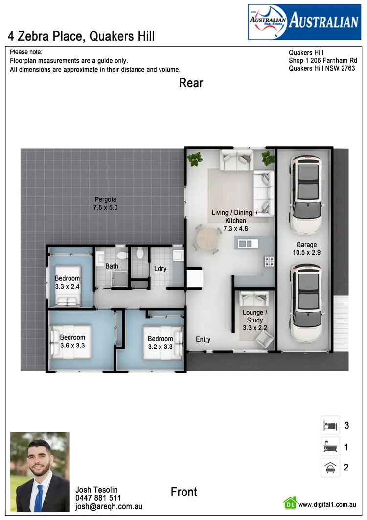 Floorplan of Homely house listing, 4 Zebra Place, Quakers Hill NSW 2763