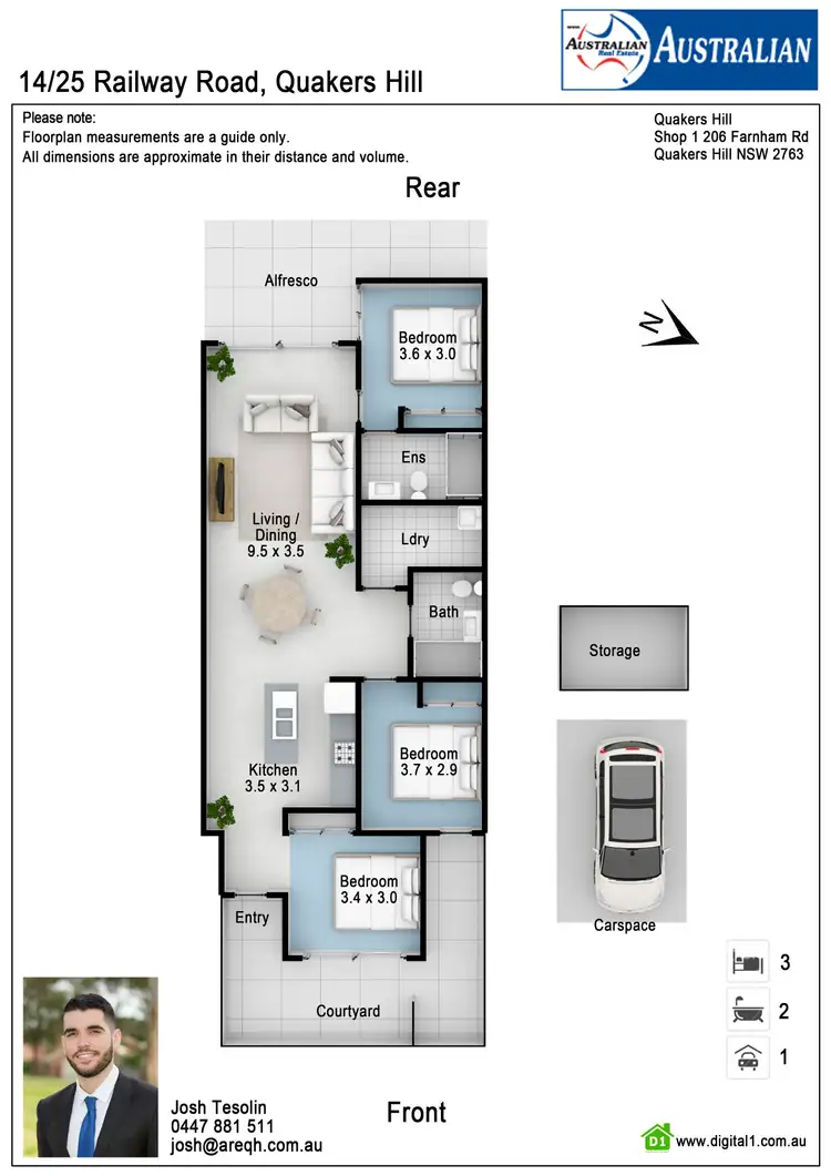 Floorplan of Homely apartment listing, 14/25 Railway Road, Quakers Hill NSW 2763