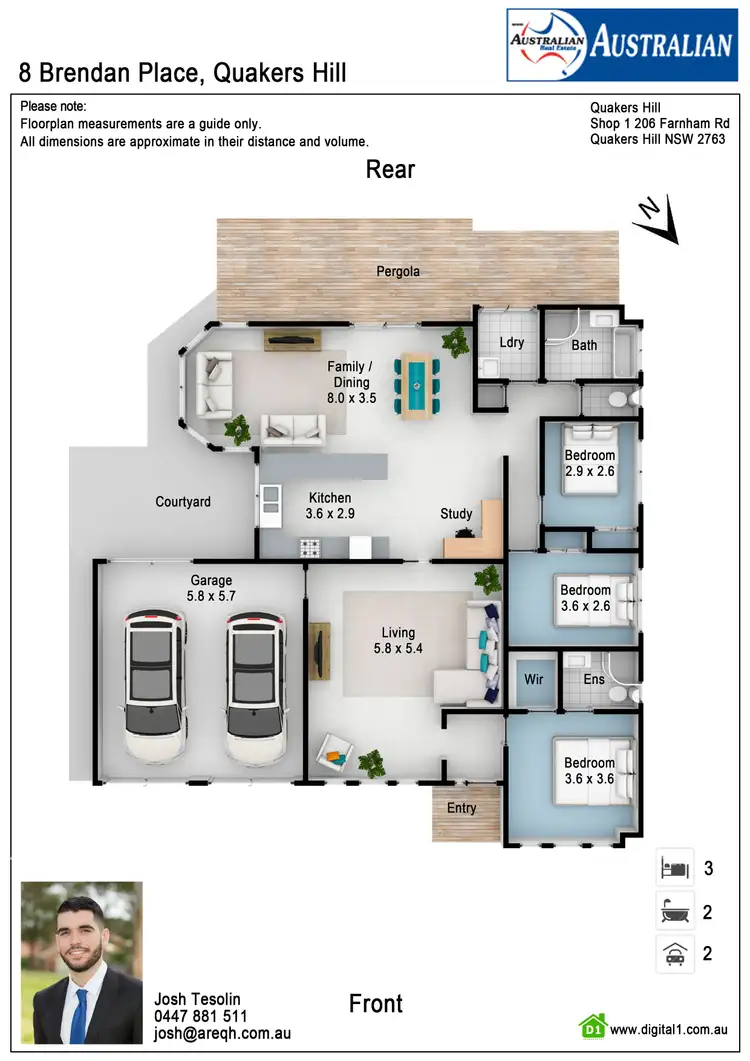 Floorplan of Homely house listing, 8 Brendan Place, Quakers Hill NSW 2763