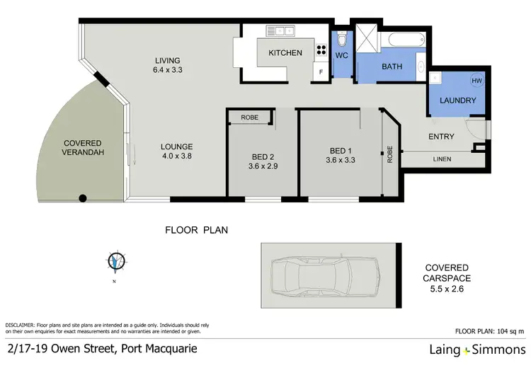 Floorplan of Homely unit listing, 2/17-19 Owen Street, Port Macquarie NSW 2444
