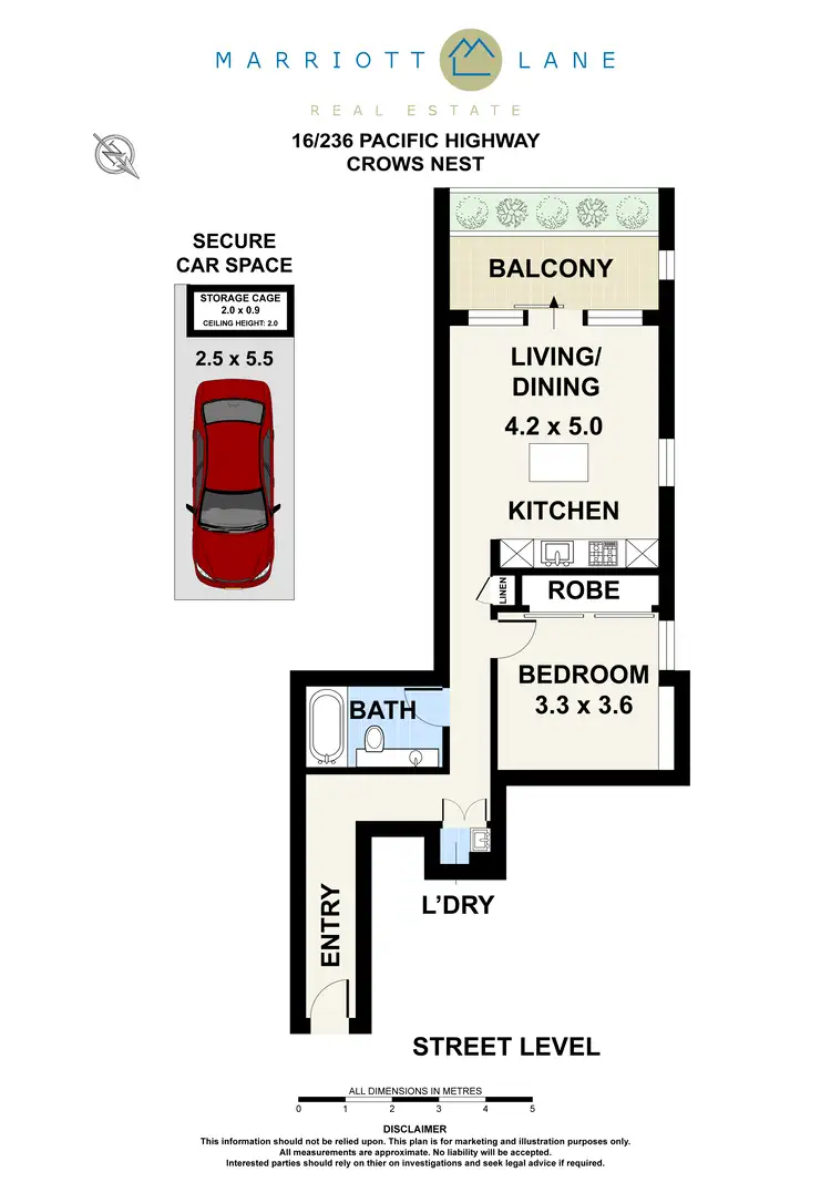 Floorplan of Homely apartment listing, 16/236 Pacific Highway, Crows Nest NSW 2065