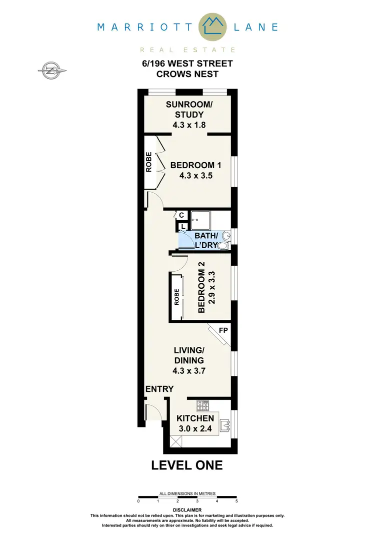 Floorplan of Homely unit listing, 6/196 West Street, Crows Nest NSW 2065