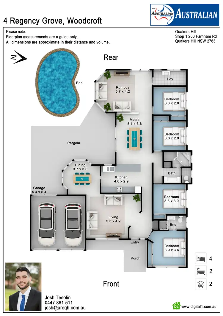 Floorplan of Homely house listing, 4 Regency Grove, Woodcroft NSW 2767