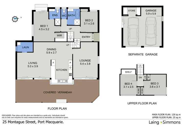 Floorplan of Homely house listing, 25 Montague Street, Port Macquarie NSW 2444