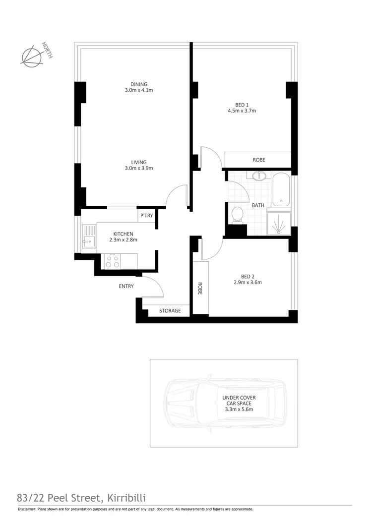 Floorplan of Homely apartment listing, 83/22 Peel Street, Kirribilli NSW 2061