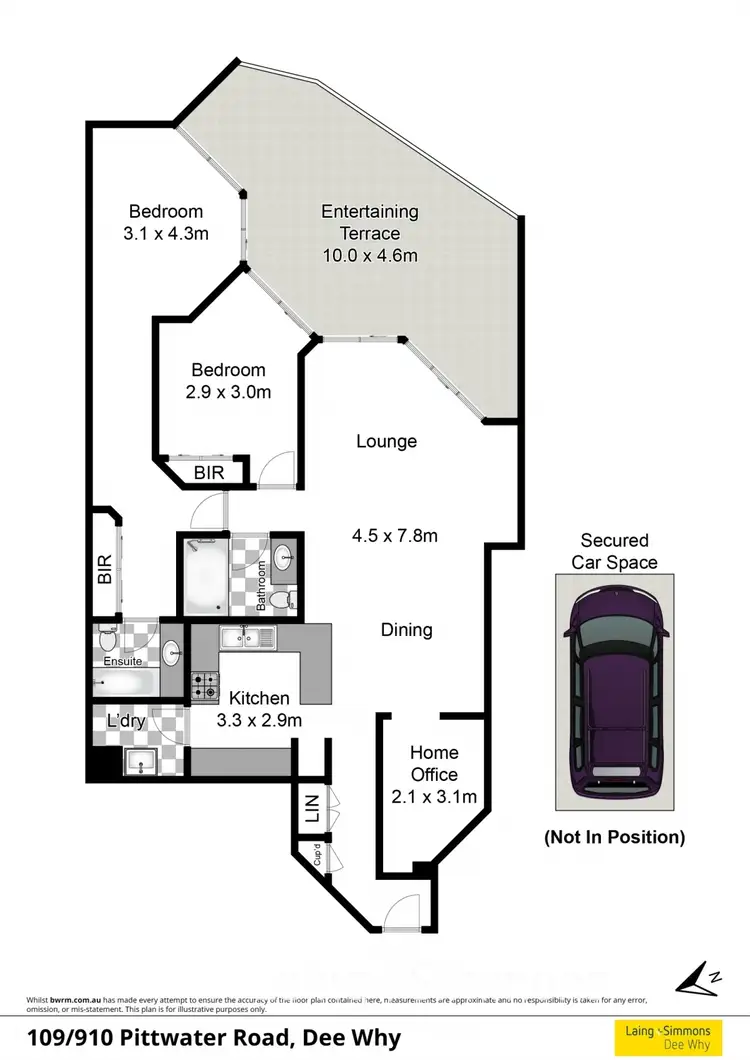 Floorplan of Homely unit listing, 109/910 Pittwater Road, Dee Why NSW 2099