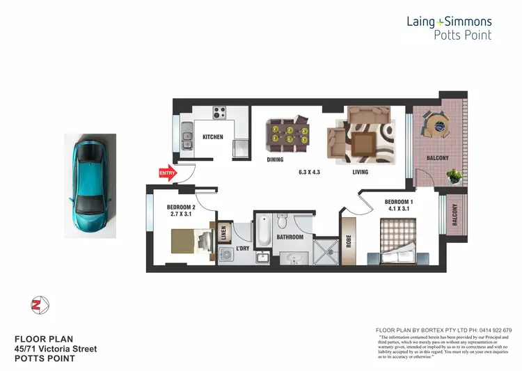 Floorplan of Homely apartment listing, 45/71 Victoria Street, Potts Point NSW 2011