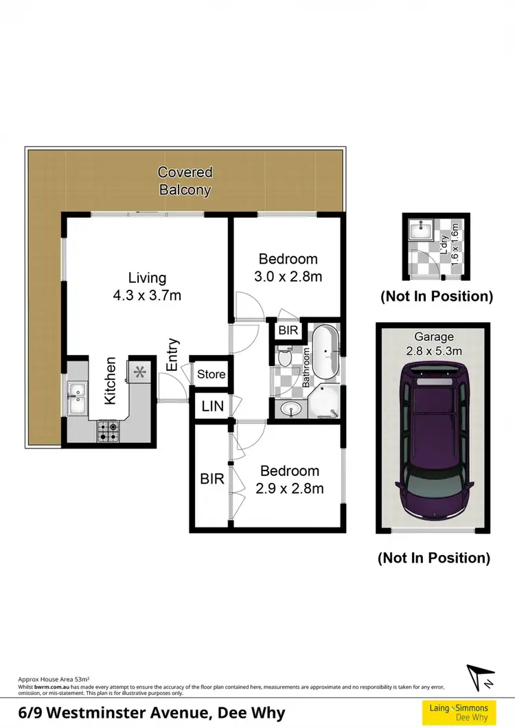 Floorplan of Homely unit listing, 6/9 Westminster Avenue, Dee Why NSW 2099