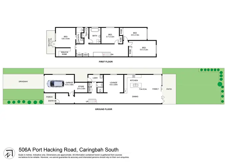 Floorplan of Homely semi-detached listing, 506A Port Hacking Road, Caringbah South NSW 2229