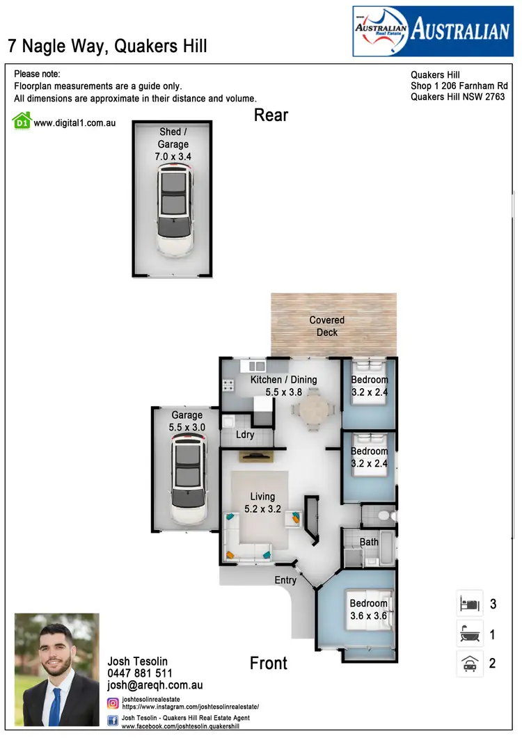 Floorplan of Homely house listing, 7 Nagle Way, Quakers Hill NSW 2763