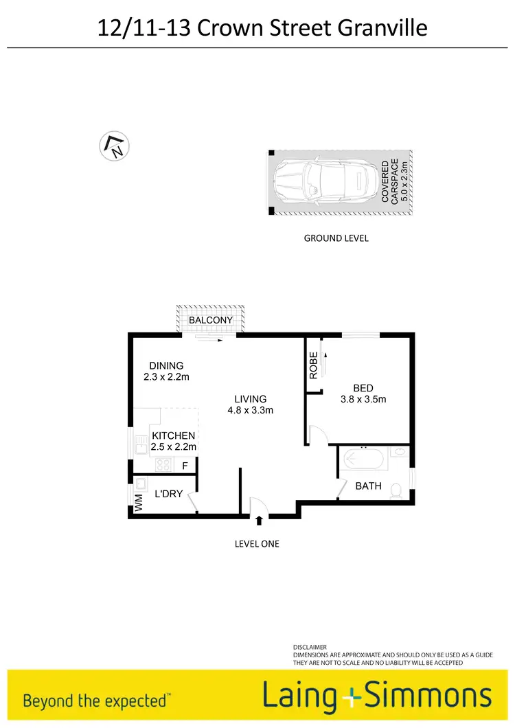 Floorplan of Homely unit listing, 12/11-13 Crown Street, Granville NSW 2142