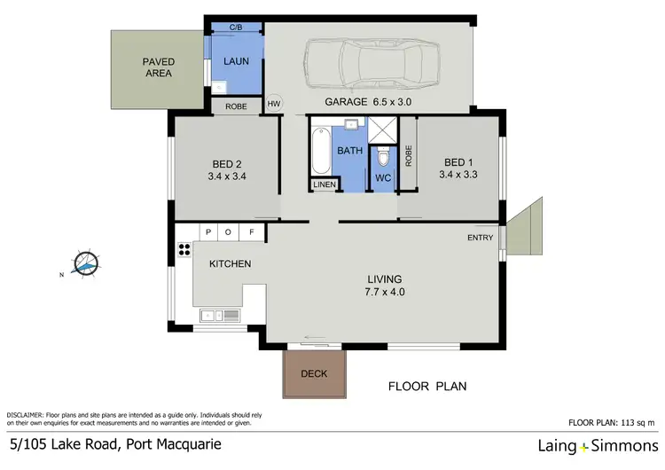 Floorplan of Homely villa listing, 5/105-107 Lake Road, Port Macquarie NSW 2444