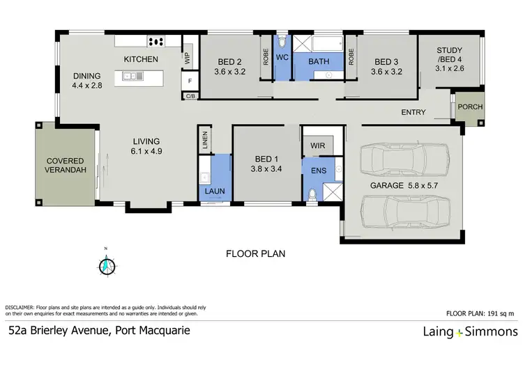 Floorplan of Homely house listing, 52A Brierley Avenue, Port Macquarie NSW 2444