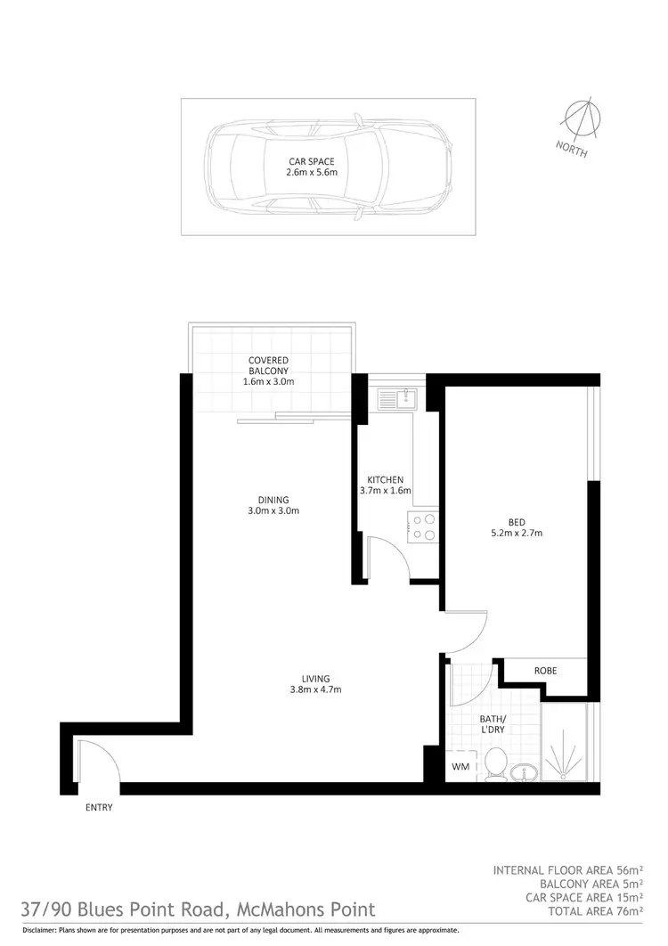 Floorplan of Homely unit listing, 37/90 Blues Point Road, Mcmahons Point NSW 2060