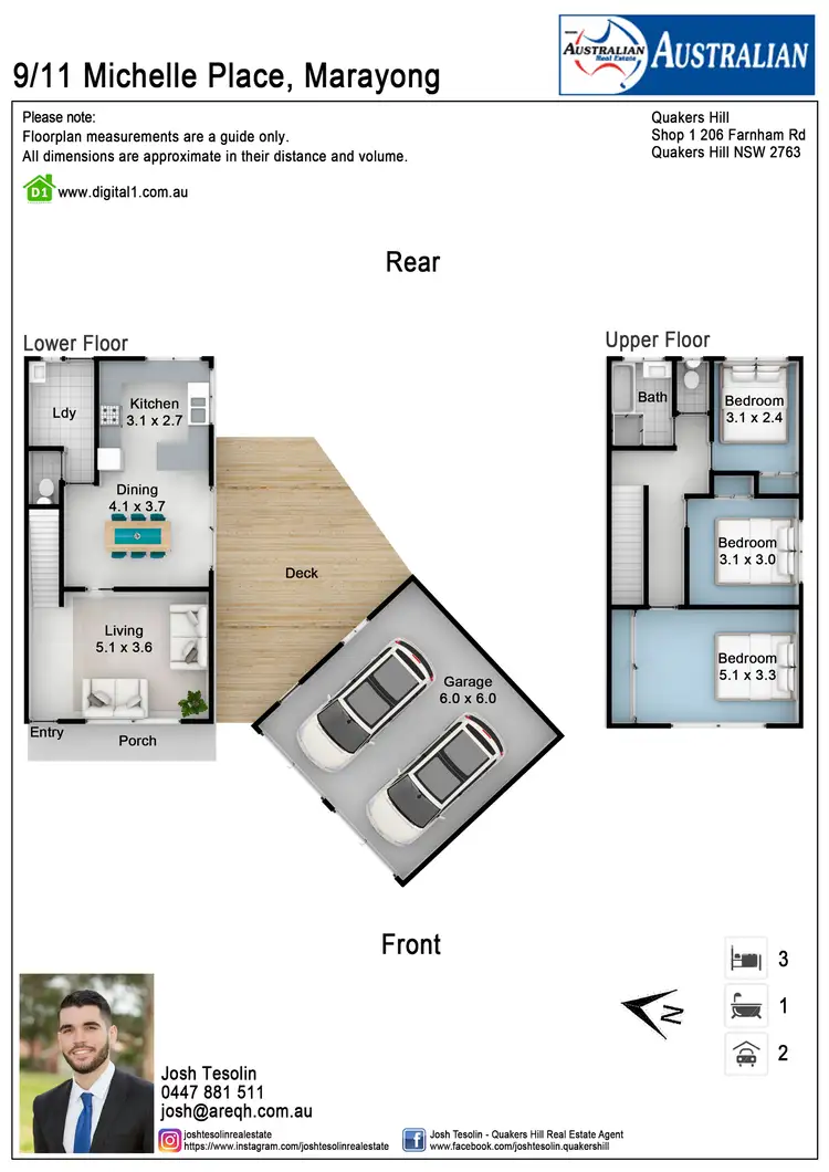 Floorplan of Homely townhouse listing, 9/11 Michelle Place, Marayong NSW 2148