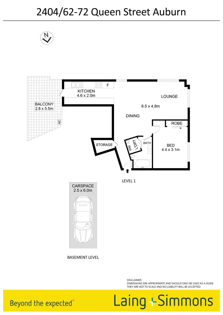 Floorplan of Homely unit listing, 2404/62-72 Queen Street, Auburn NSW 2144