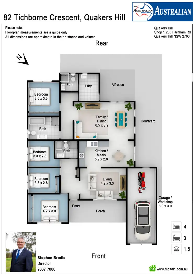 Floorplan of Homely house listing, 82 Tichborne Drive, Quakers Hill NSW 2763