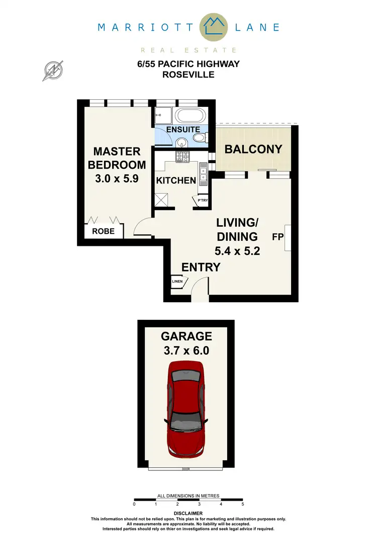 Floorplan of Homely apartment listing, 6/55 Pacific Highway, Roseville NSW 2069