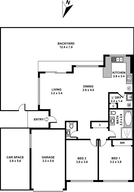Floorplan of Homely villa listing, 10/1-3 School Parade, Westmead NSW 2145