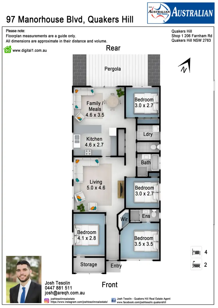 Floorplan of Homely house listing, 97 Manorhouse Blvd, Quakers Hill NSW 2763