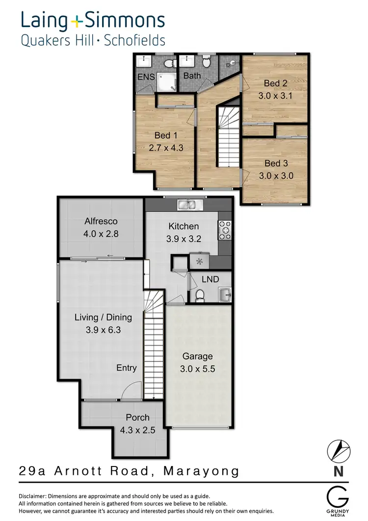 Floorplan of Homely townhouse listing, 29a Arnott Road, Marayong NSW 2148