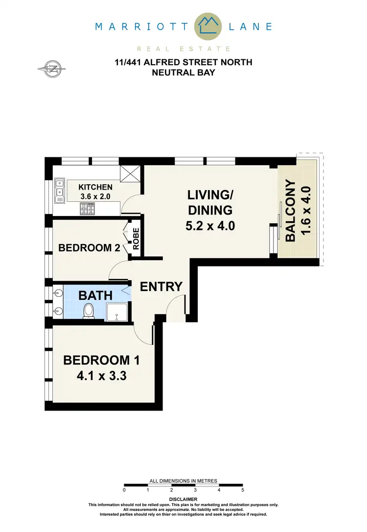 Floorplan of Homely apartment listing, 11/441 Alfred Street North, Neutral Bay NSW 2089
