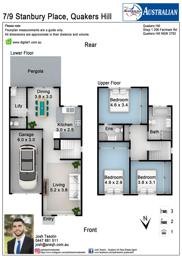 Floorplan of Homely townhouse listing, 7/9 Stanbury Place, Quakers Hill NSW 2763