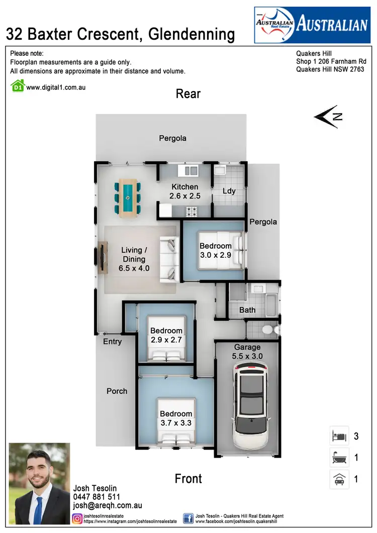 Floorplan of Homely house listing, 32 Baxter Crescent, Glendenning NSW 2761