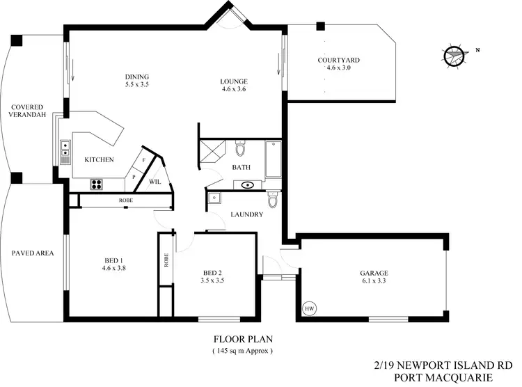 Floorplan of Homely villa listing, 2/19 Newport Island Road, Port Macquarie NSW 2444
