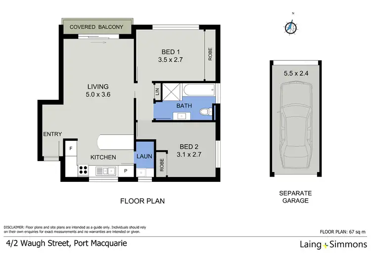 Floorplan of Homely unit listing, 4/2 Waugh Street, Port Macquarie NSW 2444