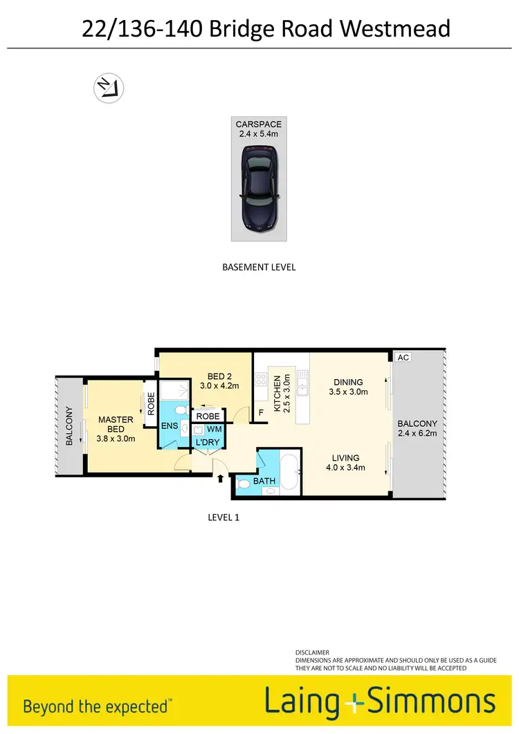 Floorplan of Homely unit listing, 22/136-140 Bridge Road, Westmead NSW 2145