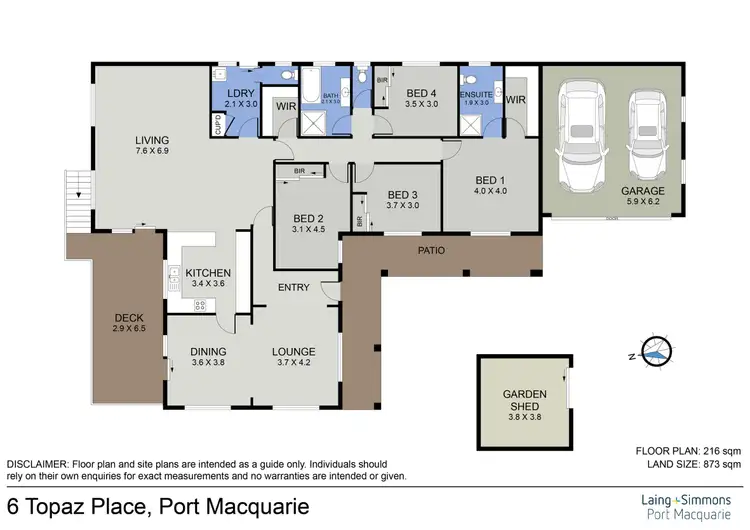 Floorplan of Homely house listing, 6 Topaz Place, Port Macquarie NSW 2444