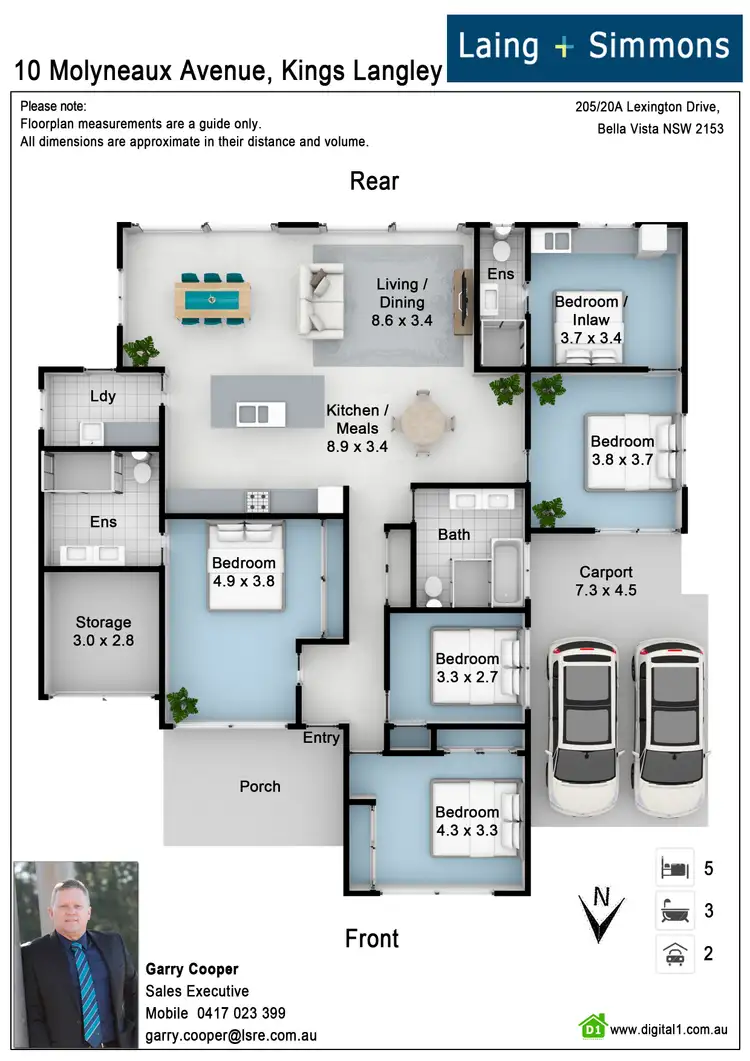 Floorplan of Homely house listing, 10 Molyneaux Ave, Kings Langley NSW 2147