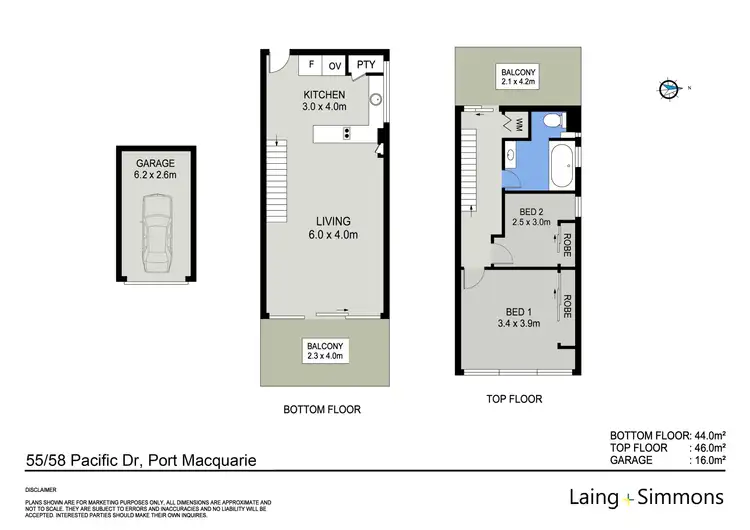 Floorplan of Homely unit listing, 55/58 Pacific Drive, Port Macquarie NSW 2444