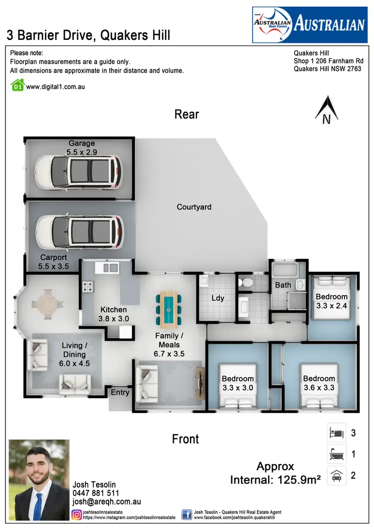 Floorplan of Homely house listing, 3 Barnier Drive, Quakers Hill NSW 2763