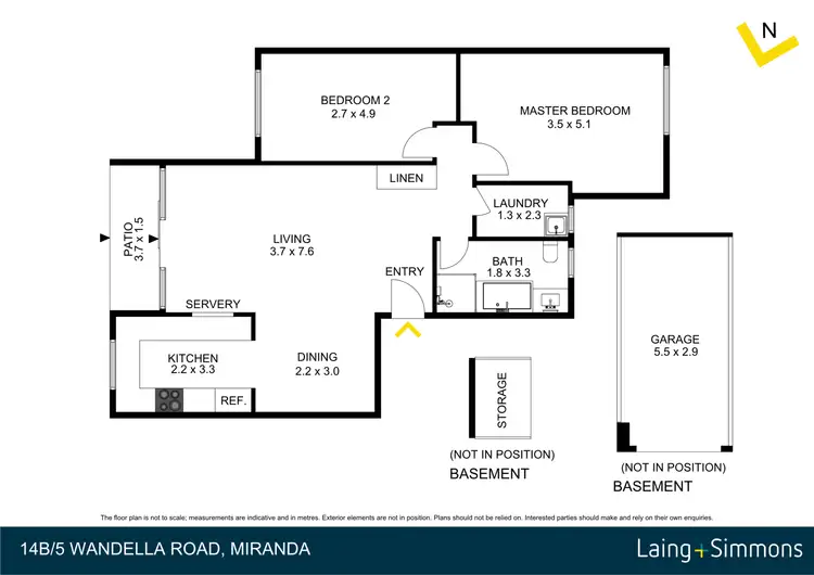 Floorplan of Homely apartment listing, 14B/5-29 Wandella Road, Miranda NSW 2228