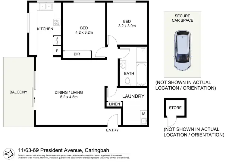Floorplan of Homely apartment listing, 11/63-69 President Ave, Caringbah NSW 2229