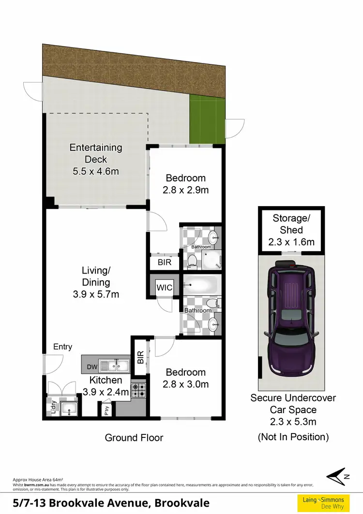 Floorplan of Homely unit listing, 5/7-13 Brookvale Ave, Brookvale NSW 2100
